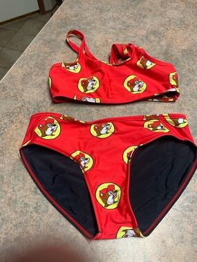 Buc-ees Girls Reversible Bathing Suit